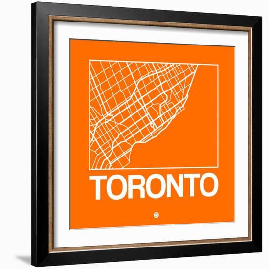 Orange Map of Toronto-NaxArt-Framed Art Print