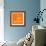 Orange Map of Vancouver-NaxArt-Framed Art Print displayed on a wall