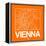 Orange Map of Vienna-NaxArt-Framed Stretched Canvas