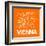 Orange Map of Vienna-NaxArt-Framed Art Print