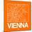 Orange Map of Vienna-NaxArt-Mounted Art Print