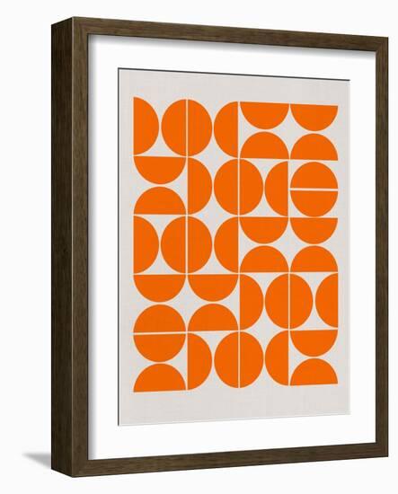 Orange Mid Century Composition-Eline Isaksen-Framed Art Print