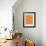 Orange Mid Century Composition-Eline Isaksen-Framed Art Print displayed on a wall