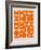 Orange Mid Century Composition-Eline Isaksen-Framed Art Print