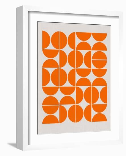 Orange Mid Century Composition-Eline Isaksen-Framed Art Print