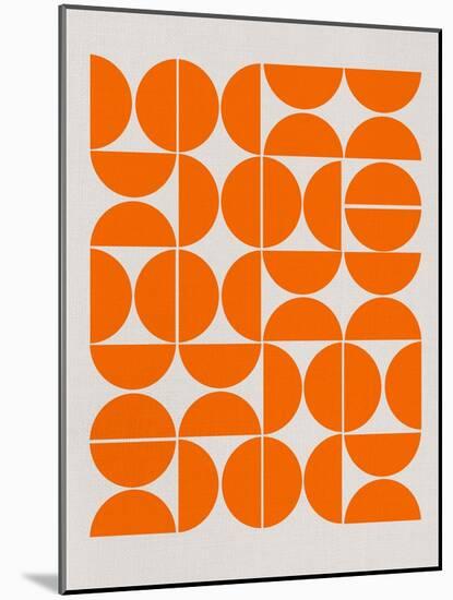 Orange Mid Century Composition-Eline Isaksen-Mounted Art Print