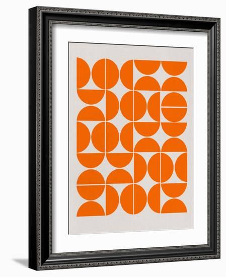 Orange Mid Century Composition-Eline Isaksen-Framed Art Print