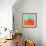 Orange on Bright Background. Minimalism Fashion-Evgeniya Porechenskaya-Framed Photographic Print displayed on a wall