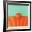 Orange on Bright Background. Minimalism Fashion-Evgeniya Porechenskaya-Framed Photographic Print