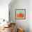 Orange on Bright Background. Minimalism Fashion-Evgeniya Porechenskaya-Framed Photographic Print displayed on a wall