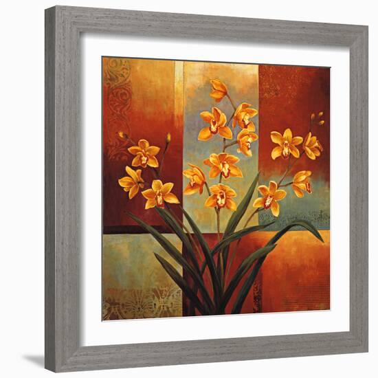 Orange Orchid-Jill Deveraux-Framed Art Print