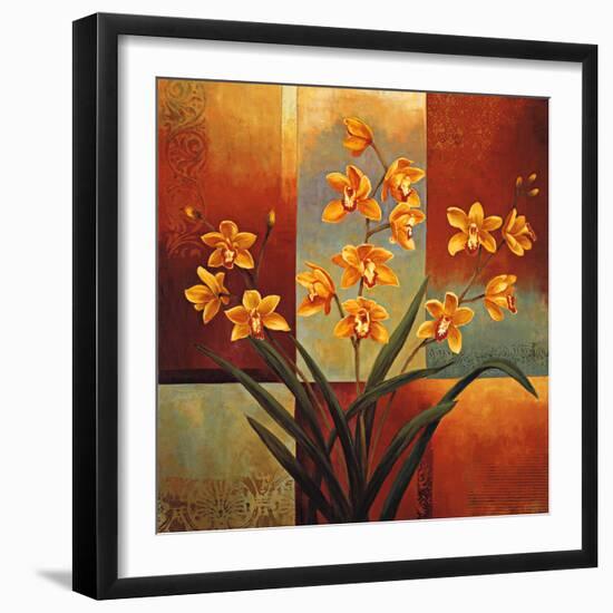 Orange Orchid-Jill Deveraux-Framed Art Print