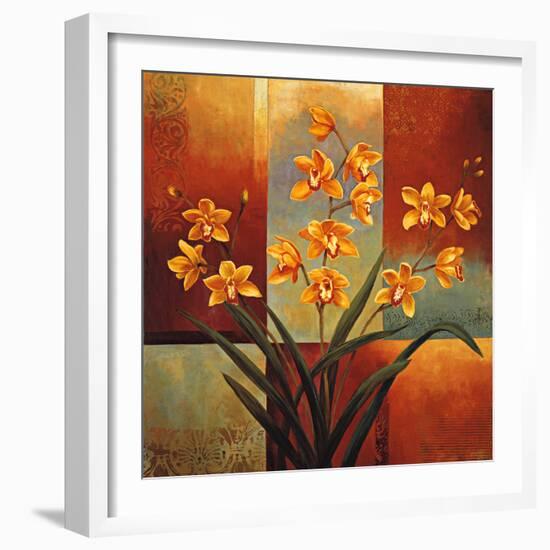 Orange Orchid-Jill Deveraux-Framed Art Print