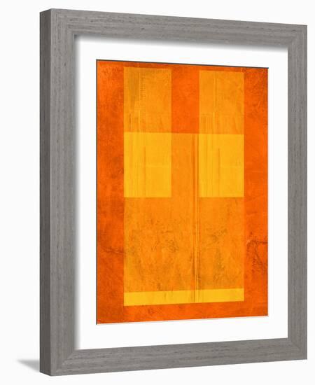 Orange Paper 1-NaxArt-Framed Art Print