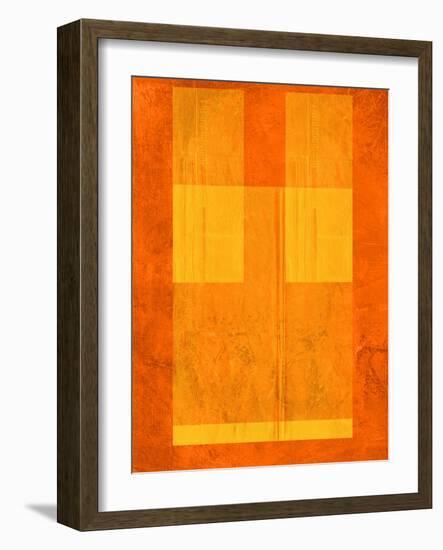 Orange Paper 1-NaxArt-Framed Art Print