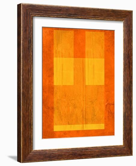 Orange Paper 1-NaxArt-Framed Art Print