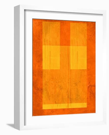 Orange Paper 1-NaxArt-Framed Art Print