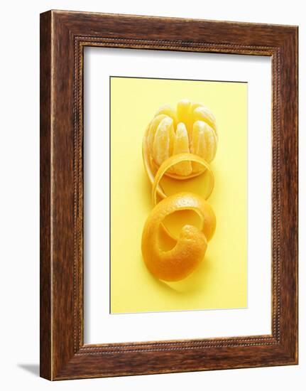 Orange Peel and Orange (Segments Separated)-Kröger and Gross-Framed Photographic Print