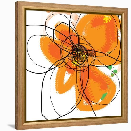 Orange Petals 2-Jan Weiss-Framed Stretched Canvas