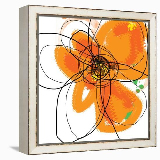 Orange Petals 2-Jan Weiss-Framed Stretched Canvas