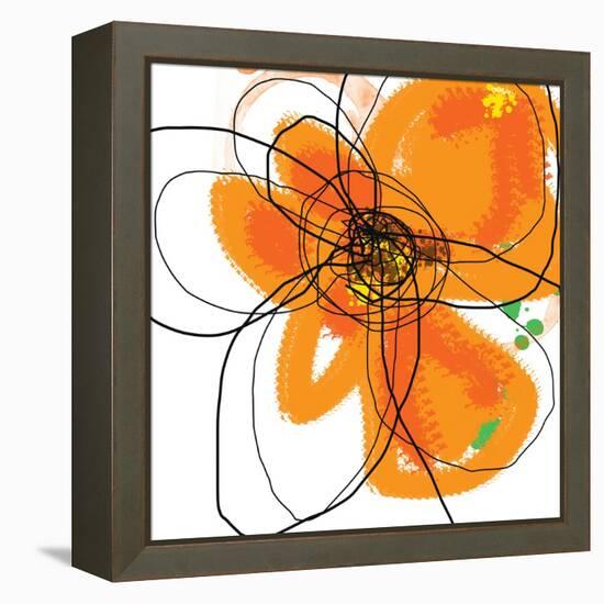 Orange Petals 2-Jan Weiss-Framed Stretched Canvas