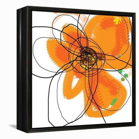 Orange Petals 2-Jan Weiss-Framed Stretched Canvas