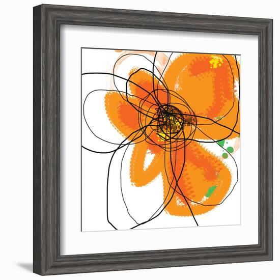 Orange Petals 2-Jan Weiss-Framed Art Print