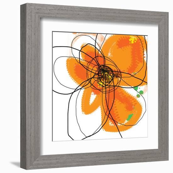 Orange Petals 2-Jan Weiss-Framed Art Print