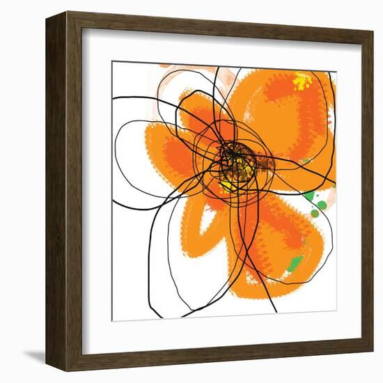 Orange Petals 2-Jan Weiss-Framed Art Print