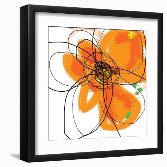 Orange Petals 2-Jan Weiss-Framed Art Print