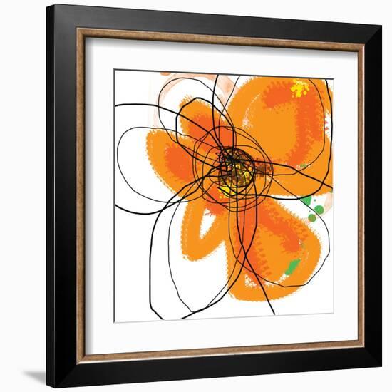 Orange Petals 2-Jan Weiss-Framed Art Print