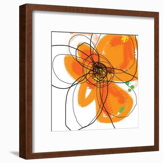 Orange Petals 2-Jan Weiss-Framed Art Print