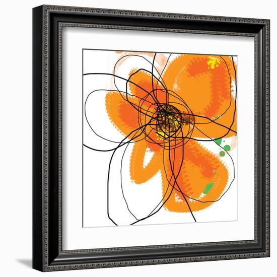 Orange Petals 2-Jan Weiss-Framed Art Print