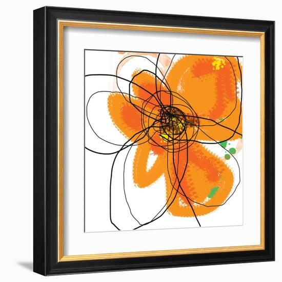 Orange Petals 2-Jan Weiss-Framed Art Print