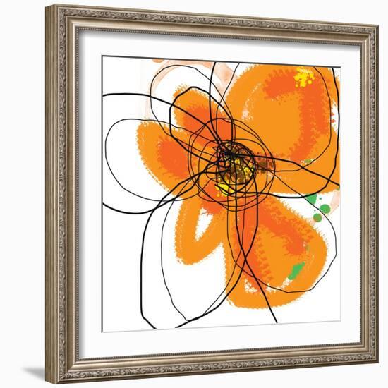 Orange Petals 2-Jan Weiss-Framed Premium Giclee Print