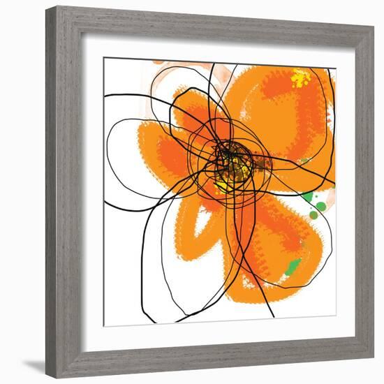 Orange Petals 2-Jan Weiss-Framed Premium Giclee Print
