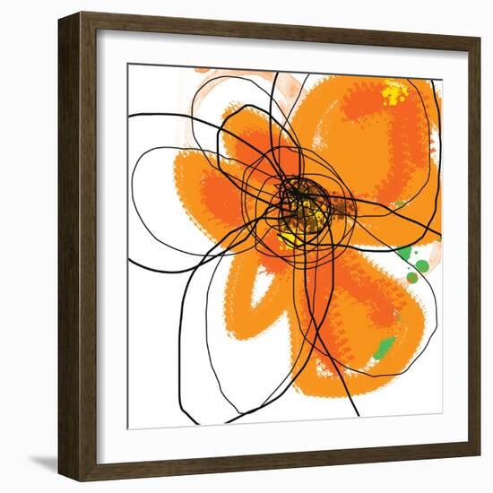 Orange Petals 2-Jan Weiss-Framed Premium Giclee Print