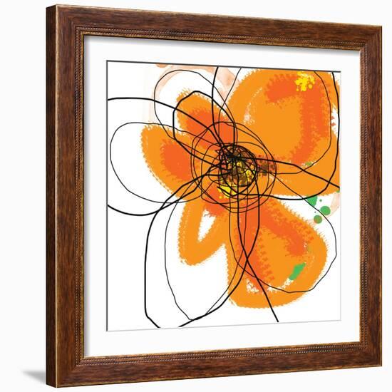 Orange Petals 2-Jan Weiss-Framed Premium Giclee Print