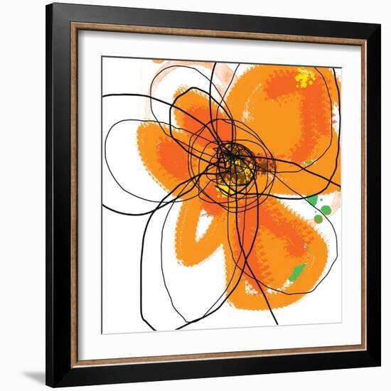 Orange Petals 2-Jan Weiss-Framed Premium Giclee Print