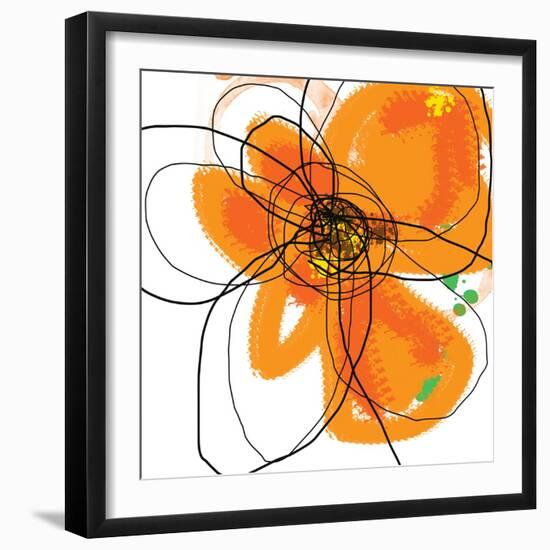 Orange Petals 2-Jan Weiss-Framed Premium Giclee Print