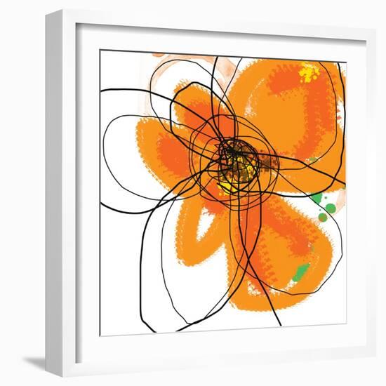 Orange Petals 2-Jan Weiss-Framed Premium Giclee Print