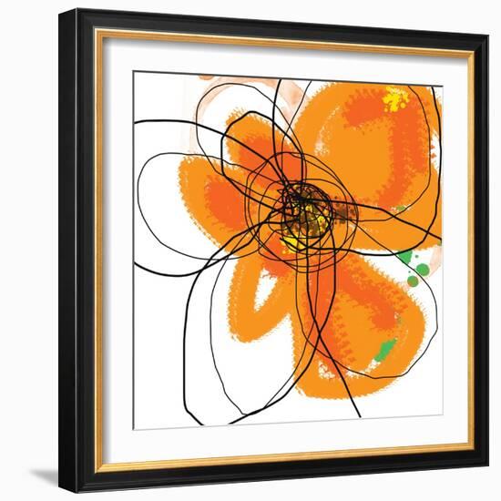 Orange Petals 2-Jan Weiss-Framed Premium Giclee Print