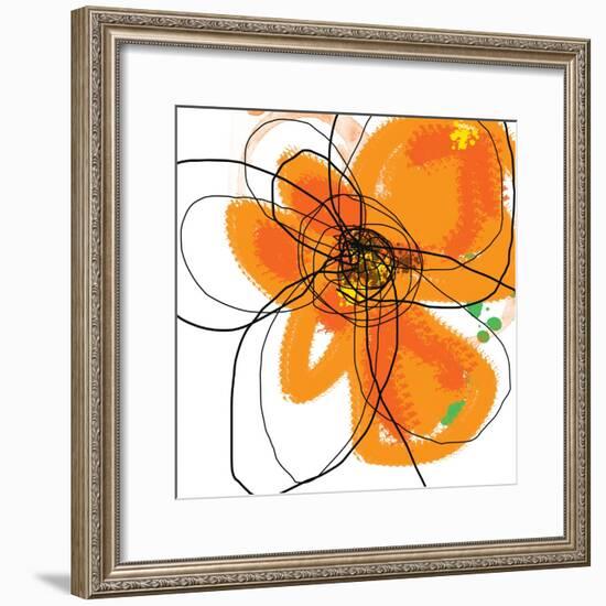 Orange Petals 2-Jan Weiss-Framed Art Print