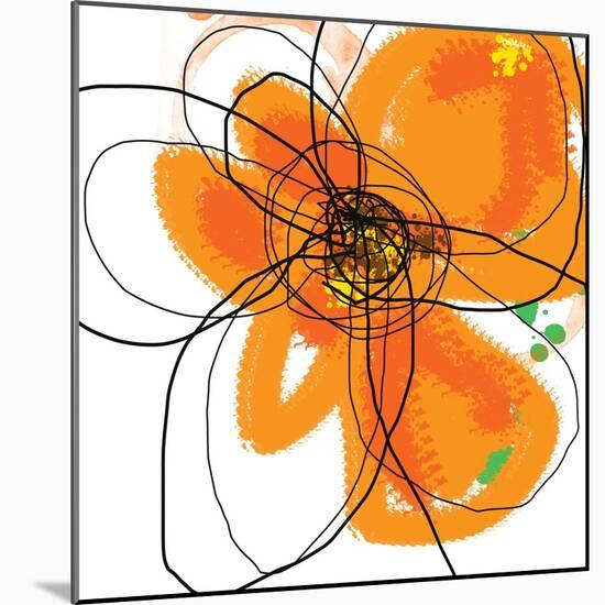 Orange Petals 2-Jan Weiss-Mounted Art Print