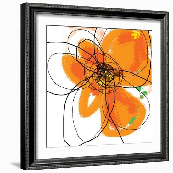 Orange Petals 2-Jan Weiss-Framed Art Print