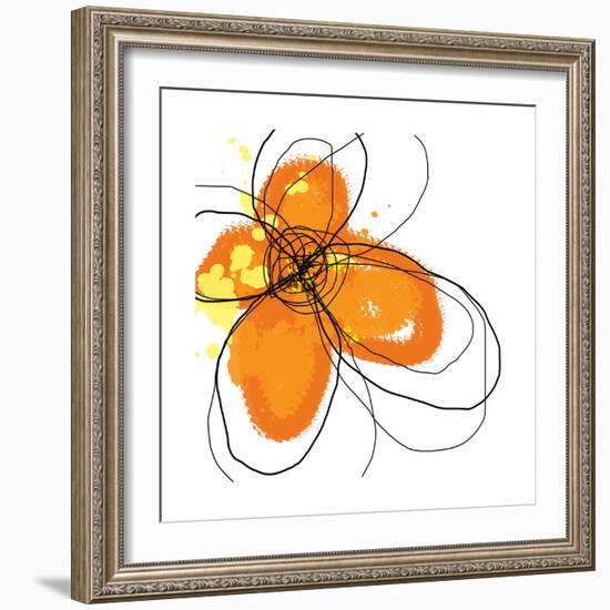 Orange Petals-Jan Weiss-Framed Art Print