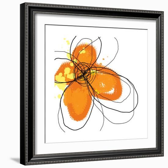 Orange Petals-Jan Weiss-Framed Art Print