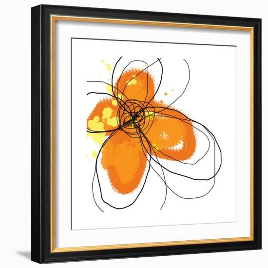 Orange Petals-Jan Weiss-Framed Art Print