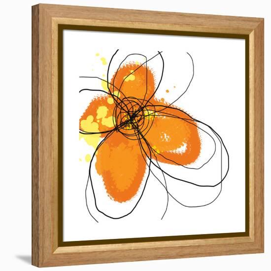 Orange Petals-Jan Weiss-Framed Stretched Canvas