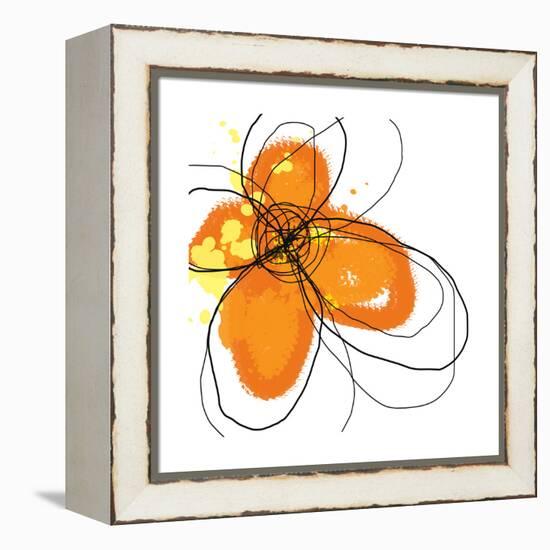 Orange Petals-Jan Weiss-Framed Stretched Canvas